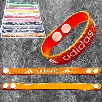 Браслет напульсник силіконовий на руку з логотипом спортивних фірм: Adidas ширина 1.5см RZR31 фото