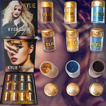 Тіні сяючі розсипчасті для макіяжу очей і повік KYLIE KYSHADOW FARDAPNUPIERES Пігмент - це порошкоподібний косметичний продукт, за допомогою якого можна створювати різноманітні неймовірні образи. MT00656 фото
