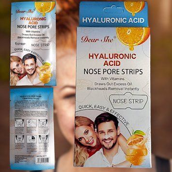Полоска для носа Dear She HYALURONIC ACID NOSE PORE STRIPS With Vitamins Draws Out Excess Oil Blackheads Removal Instantly с гилауроновой кислотой (с витаминами, мгновенно вытягивает излишки масла и удаляет черные точки) Полоска для очищения пор носа MT355 фото