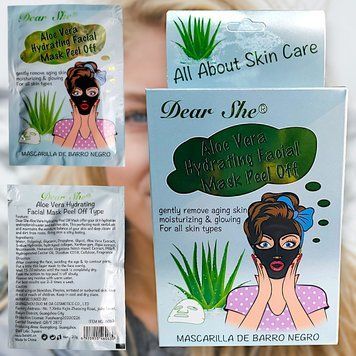 Увлажняющая отшелушивающая маска для лица с алоэ вера All About Skin Care Dear She Aloe Vera Hydrating Facial Mask Peel Offgently remove aging skin moisturizing & glowing For all skin types нежно удаляет стареющую кожу, увлажняет и сияет. Для всех типов к MT351 фото