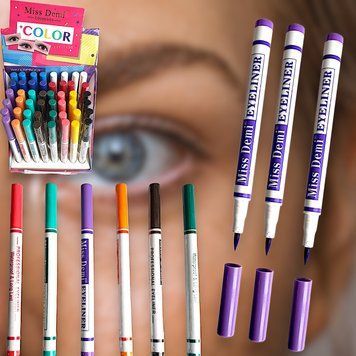 Мисс Деми КОСМЕТИКА КАРАНДАШ ДЛЯ ГЛАЗ ВОДОСТОЙКИЙ Miss Demi COSMETICS EYELINER WATERPROOF Быстро, легко, удобно и красиво &ndash; все это о подводке фломастере.  MT00085 фото